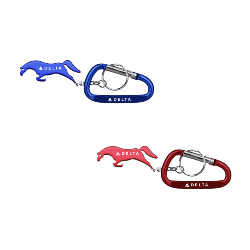 Delta Horse Shape Bottle Opener Keychain and Carabiner 100pk Thumbnail