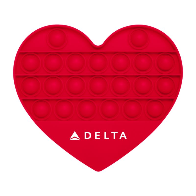Delta Push Pop Heart Toy 100/pk