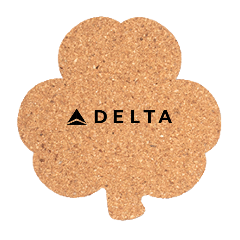 Delta Shamrock Cork Coaster 100/Pack